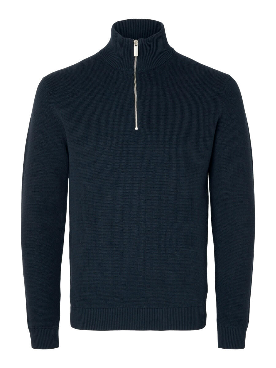 Selected - Pullover mit Reißverschluss blau - Gr. - M von Selected