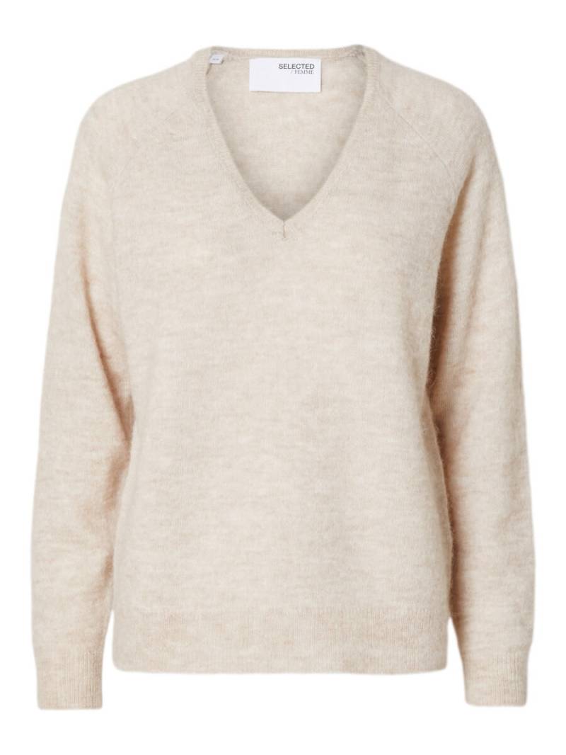 Selected - Pullover mit V-Ausschnitt grau - Gr. - M von Selected