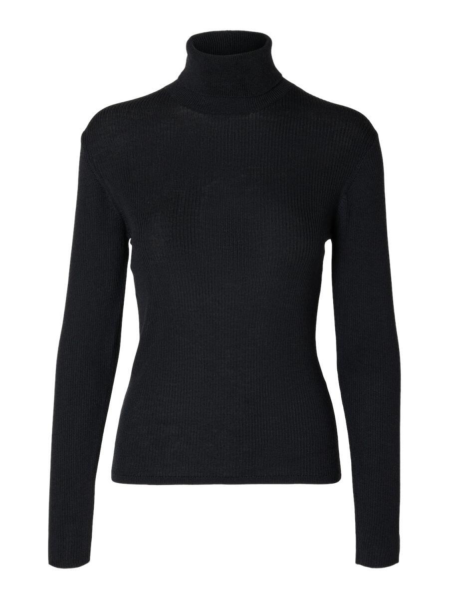 Selected - Rollkragenpullover - Slfnaja schwarz - Gr. - M von Selected