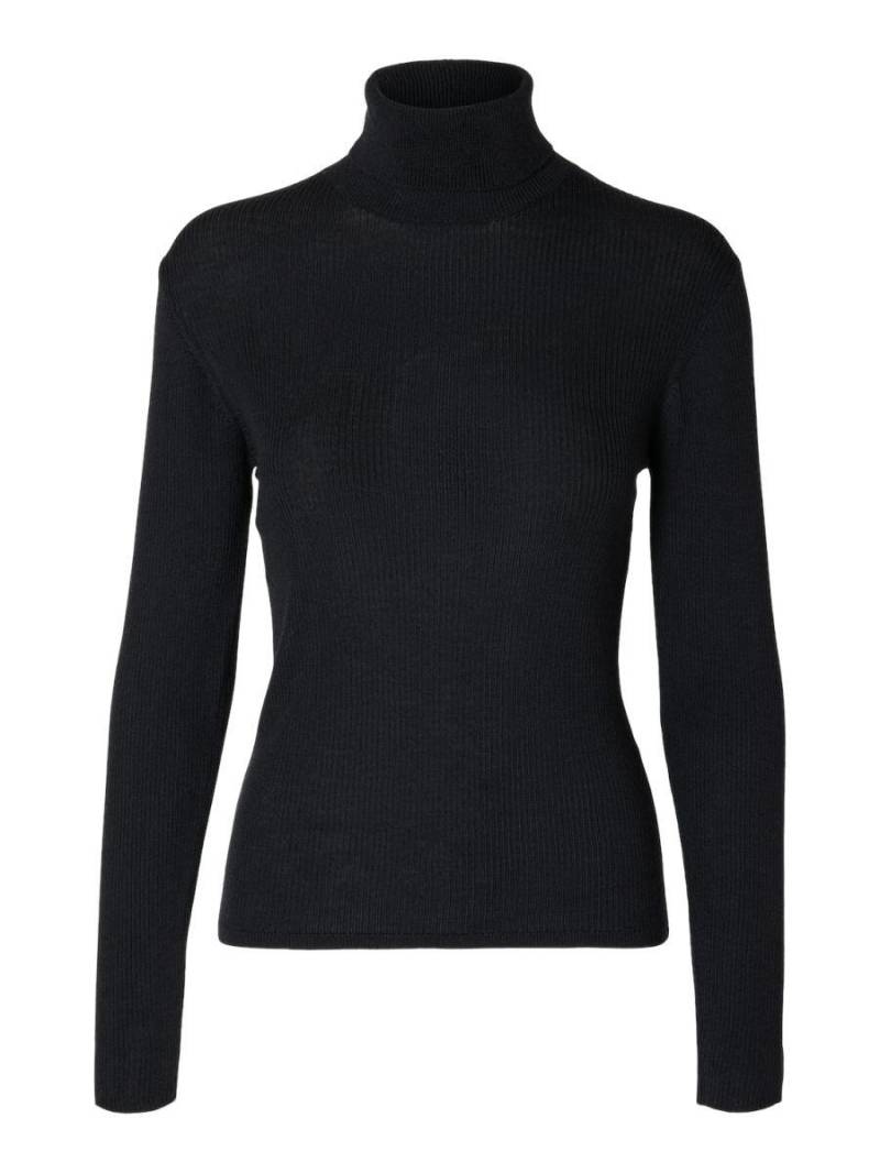 Selected - Rollkragenpullover - Slfnaja schwarz - Gr. - M von Selected
