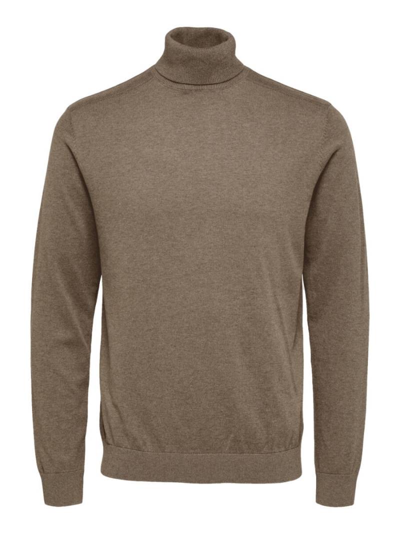 Selected - Rollkragenpullover - Slhberg braun - Gr. - XXL von Selected