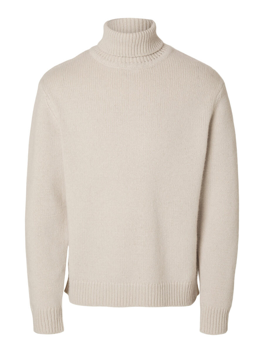 Selected - Rollkragenpullover - Slhcody beige - Gr. - M von Selected