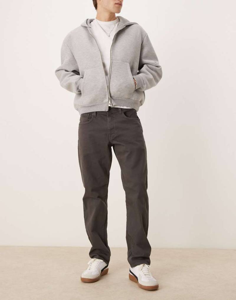 Selected - Scott - Jeans in Grau mit geradem Schnitt von Selected