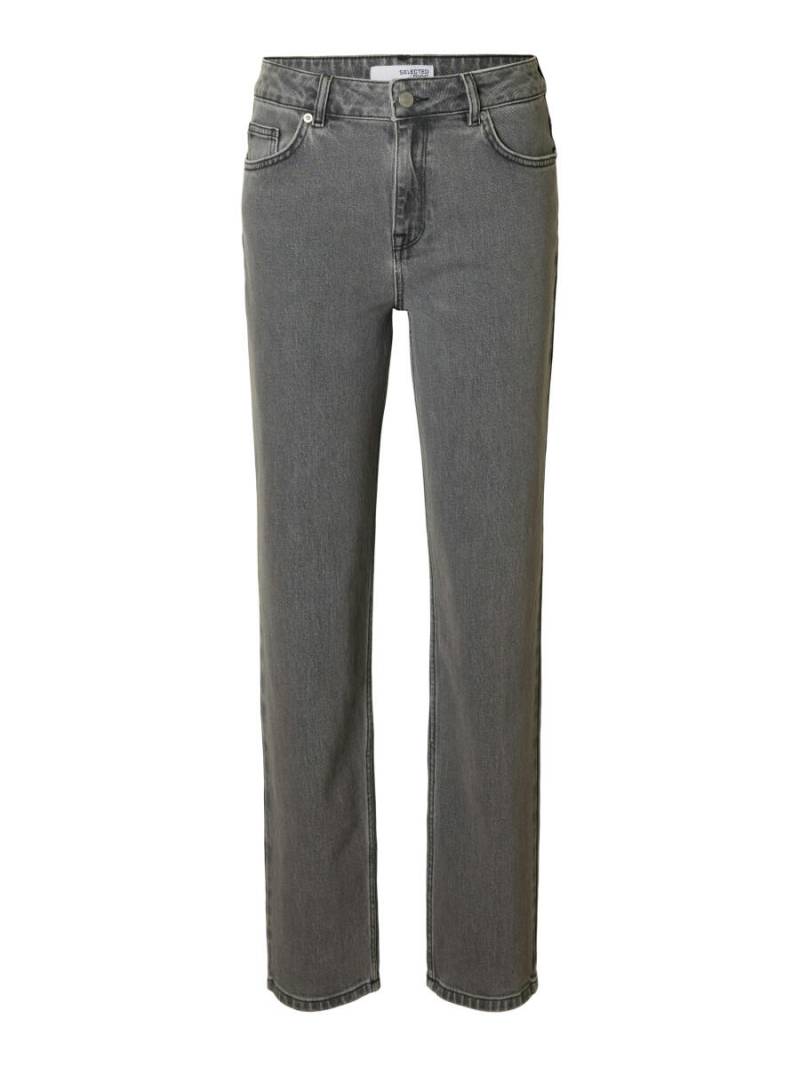 Selected - Straight Leg Jeans grau - Gr. - 25/30 von Selected