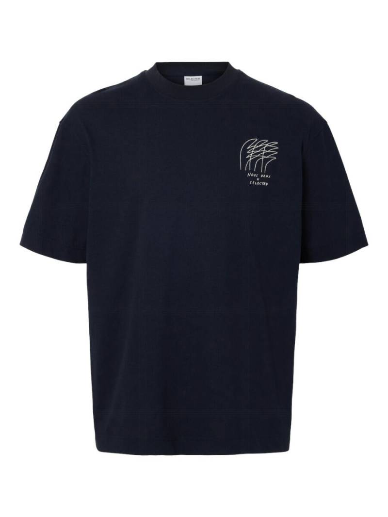 Selected - T-Shirt - Jay blau - Gr. - M von Selected