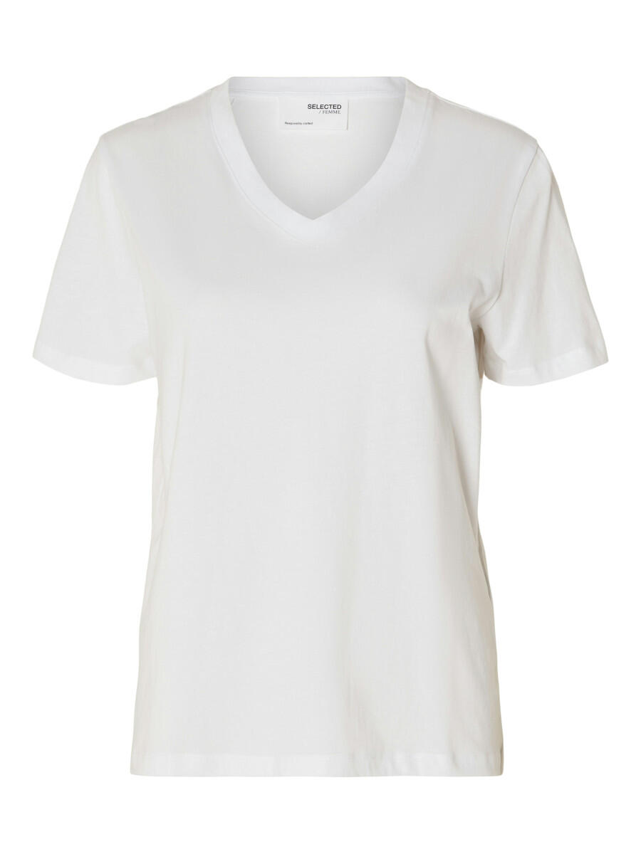 Selected - T-Shirt - Slfessential weiß - Gr. - XL von Selected