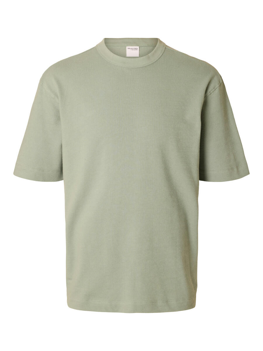 Selected - T-Shirt - Slhrelaxcaleb grün - Gr. - M von Selected