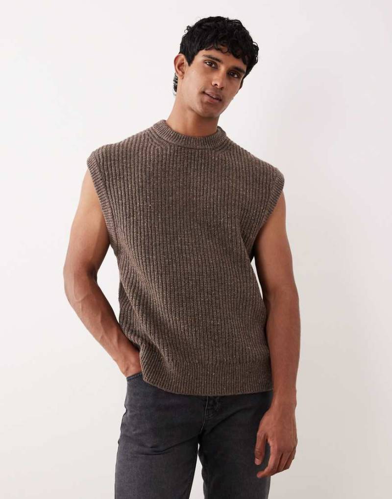 Selected - Trägertop aus Strick in Braun-Brown von Selected