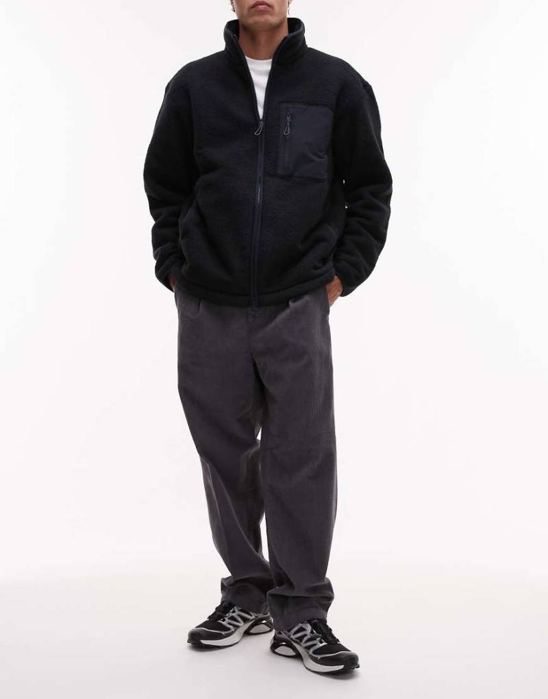 Selected - Tristan - Locker geschnittene Cordhose in Grau von Selected