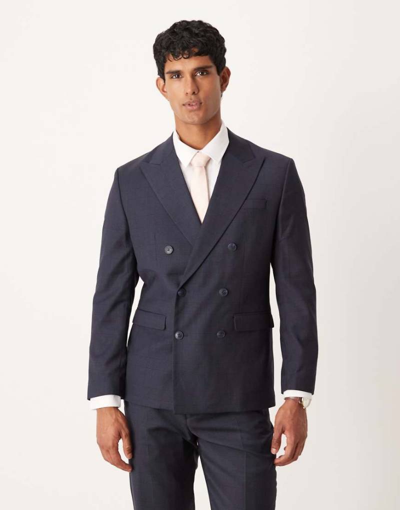 Selected - Zweireihiger Blazer in Marineblau von Selected
