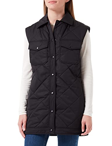 SelectedFemme Damen SLFTINNA Long Quilted B NOOS Vest, Schwarz, 38 von SELECTED FEMME