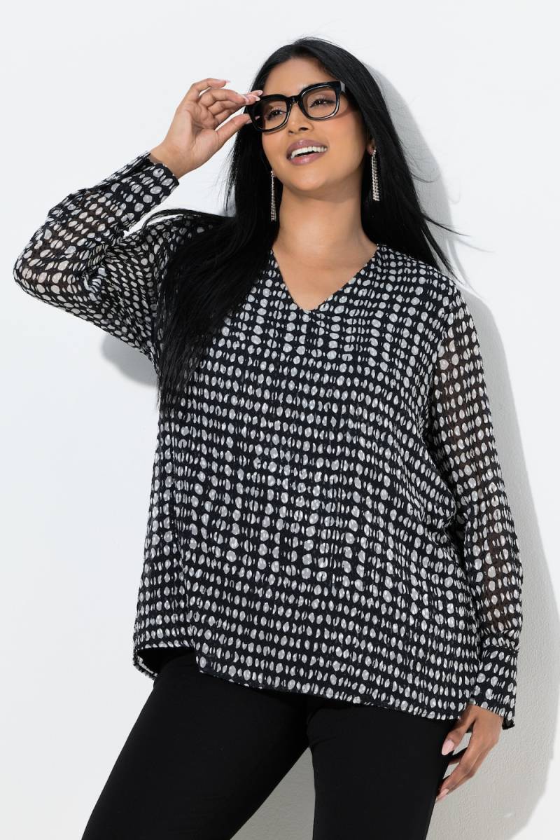 Große Größen Bluse, Damen, schwarz, Größe: 46/48, Viskose/Synthetische Fasern, Ulla Popken von Selection