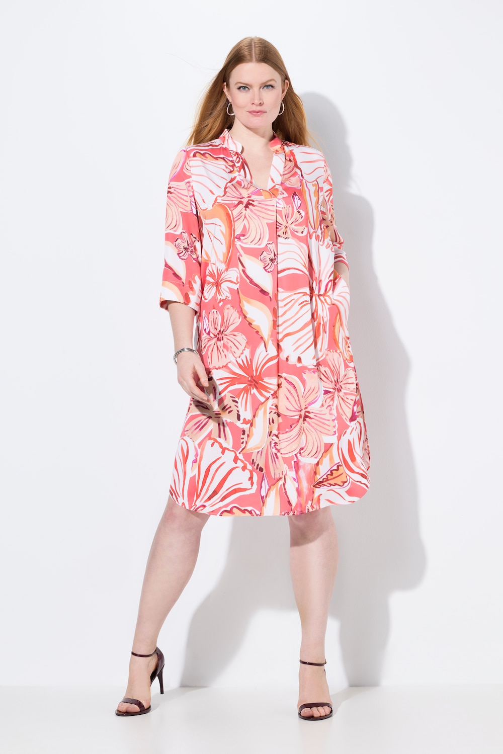 Große Größen Kleid, Damen, rot, Größe: 54/56, Viskose, Ulla Popken von Selection