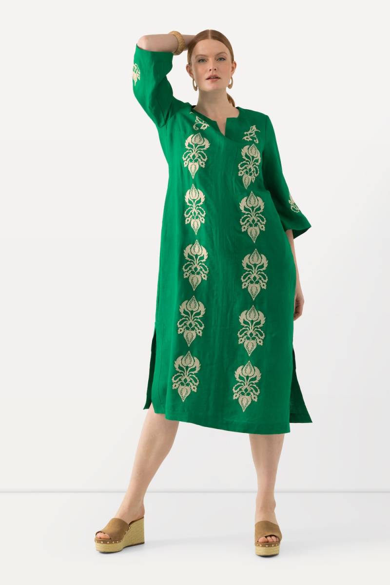 Große Größen Leinen-Maxikleid, Damen, grün, Größe: 46, Leinen, Ulla Popken von Selection