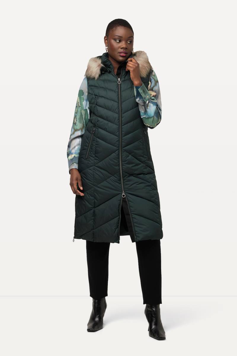 Große Größen Long-Steppweste, Damen, grau, Größe: 46/48, Polyester, Ulla Popken von Selection