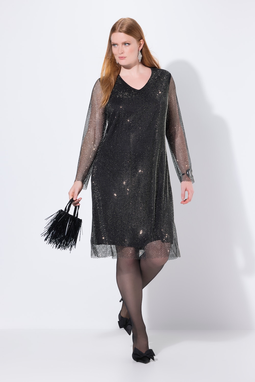 Große Größen Midikleid, Damen, grau, Größe: 54/56, Polyester, Ulla Popken Große Größen Midikleid, Damen, grau, Größe: 54/56, Polyester, Ulla Popken von Selection