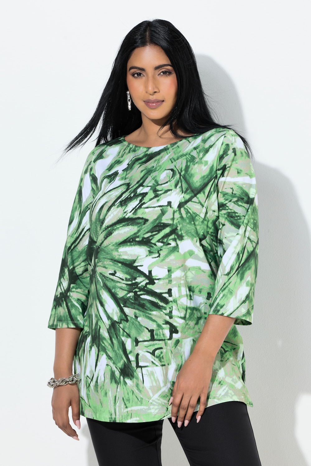 Große Größen Pima Cotton Shirt, Damen, grün, Größe: 54/56, Baumwolle, Ulla Popken von Selection