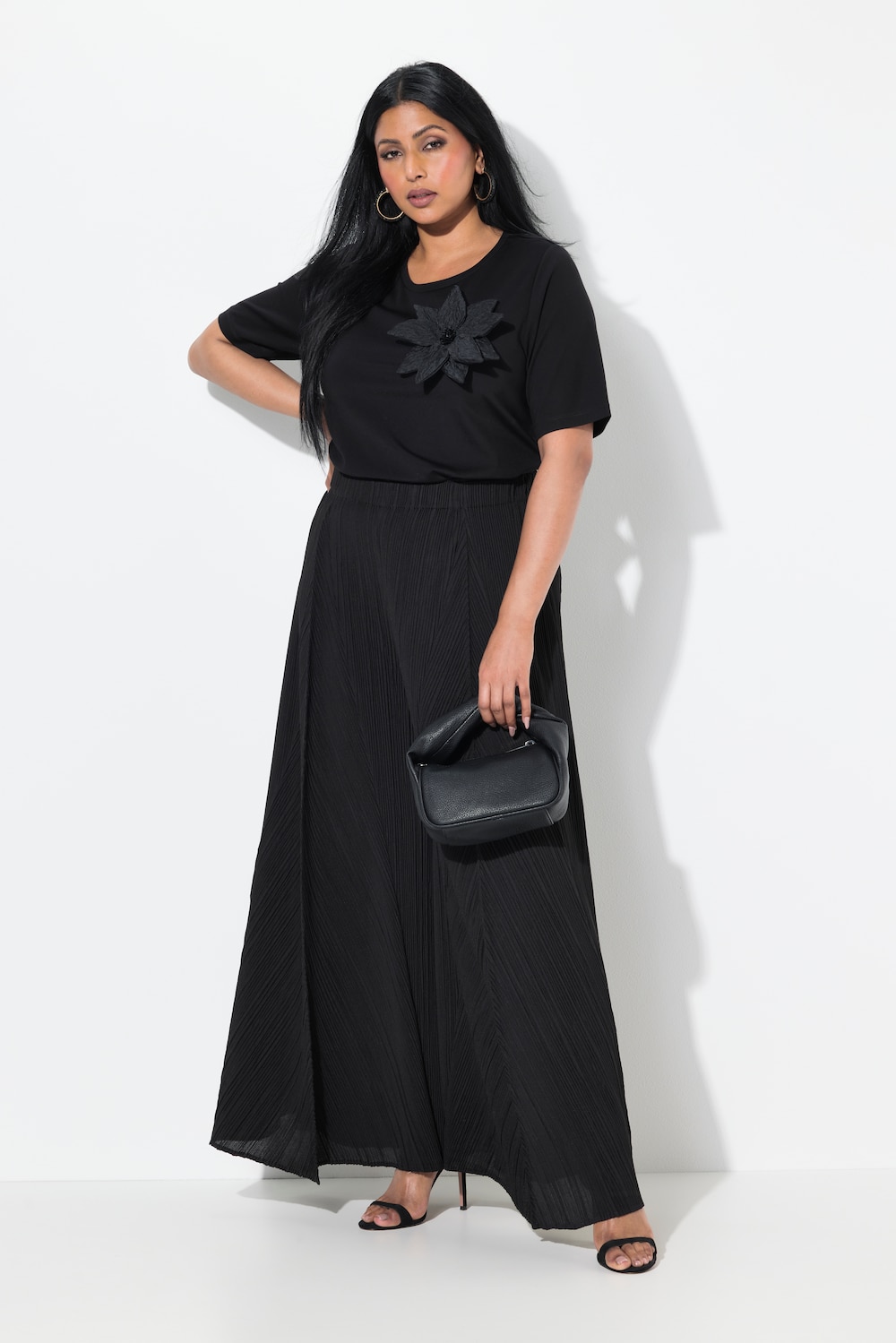 Große Größen Plissee-Hose, Damen, schwarz, Größe: 46/48, Polyester, Ulla Popken Große Größen Plissee-Hose, Damen, schwarz, Größe: 46/48, Polyester, Ulla Popken von Selection