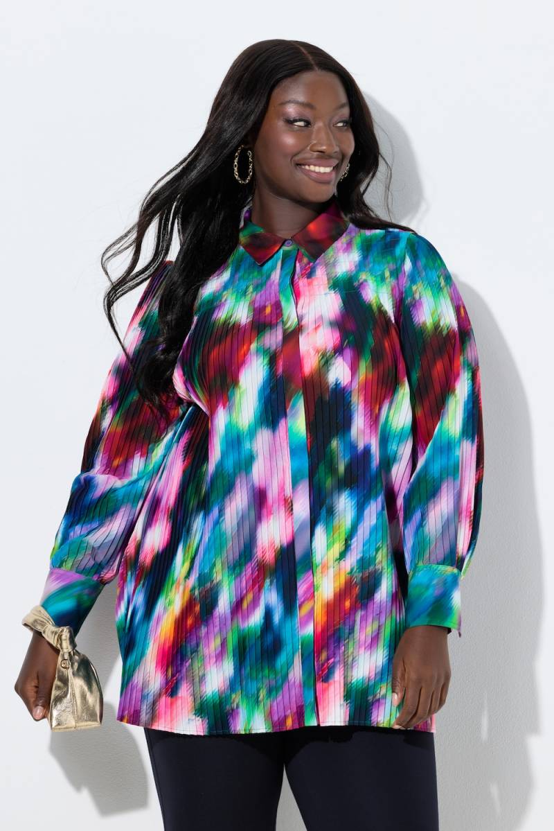 Große Größen Plisseebluse, Damen, lila, Größe: 54/56, Polyester, Ulla Popken von Selection