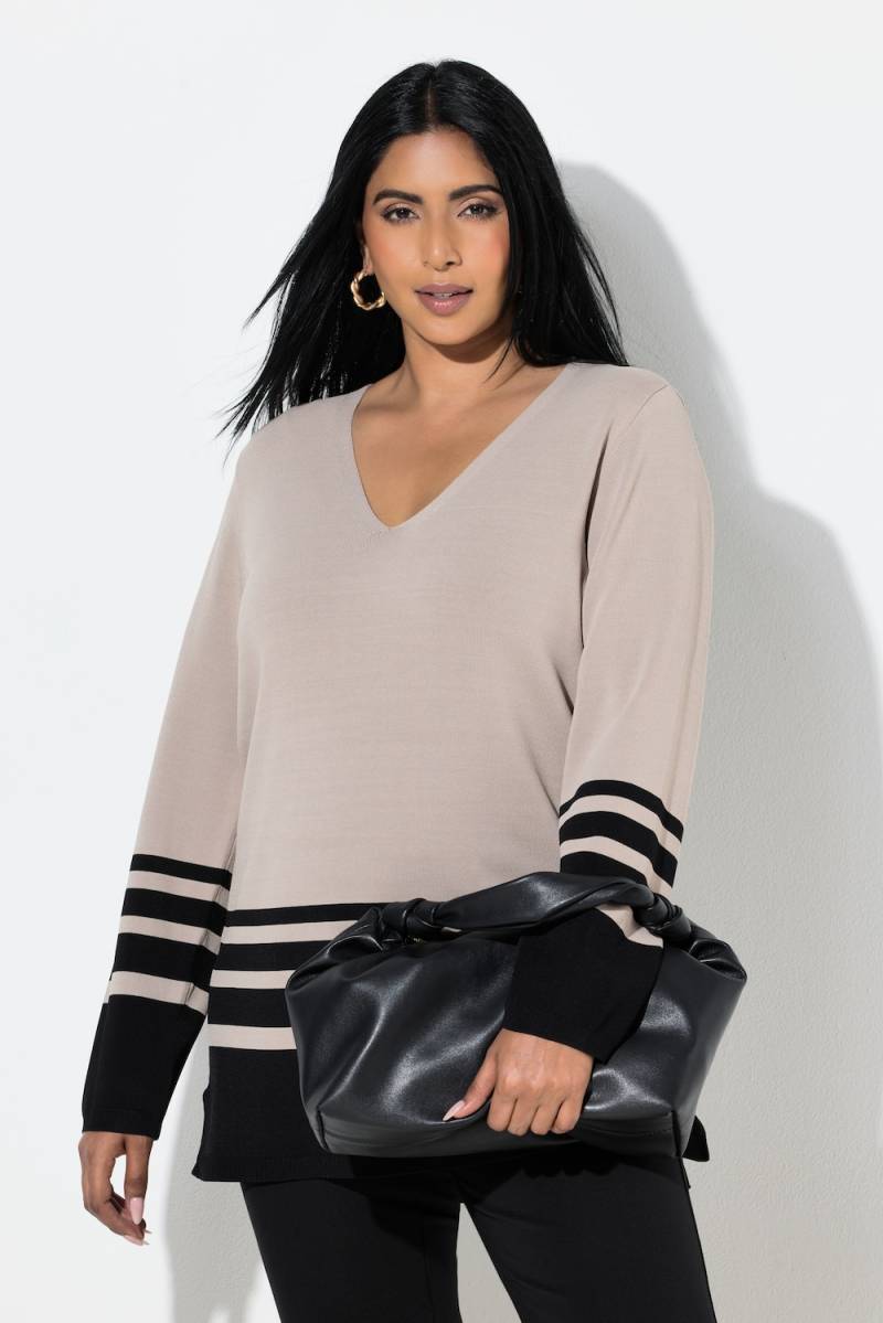 Große Größen Pullover, Damen, braun, Größe: 46/48, Viskose/Synthetische Fasern, Ulla Popken von Selection