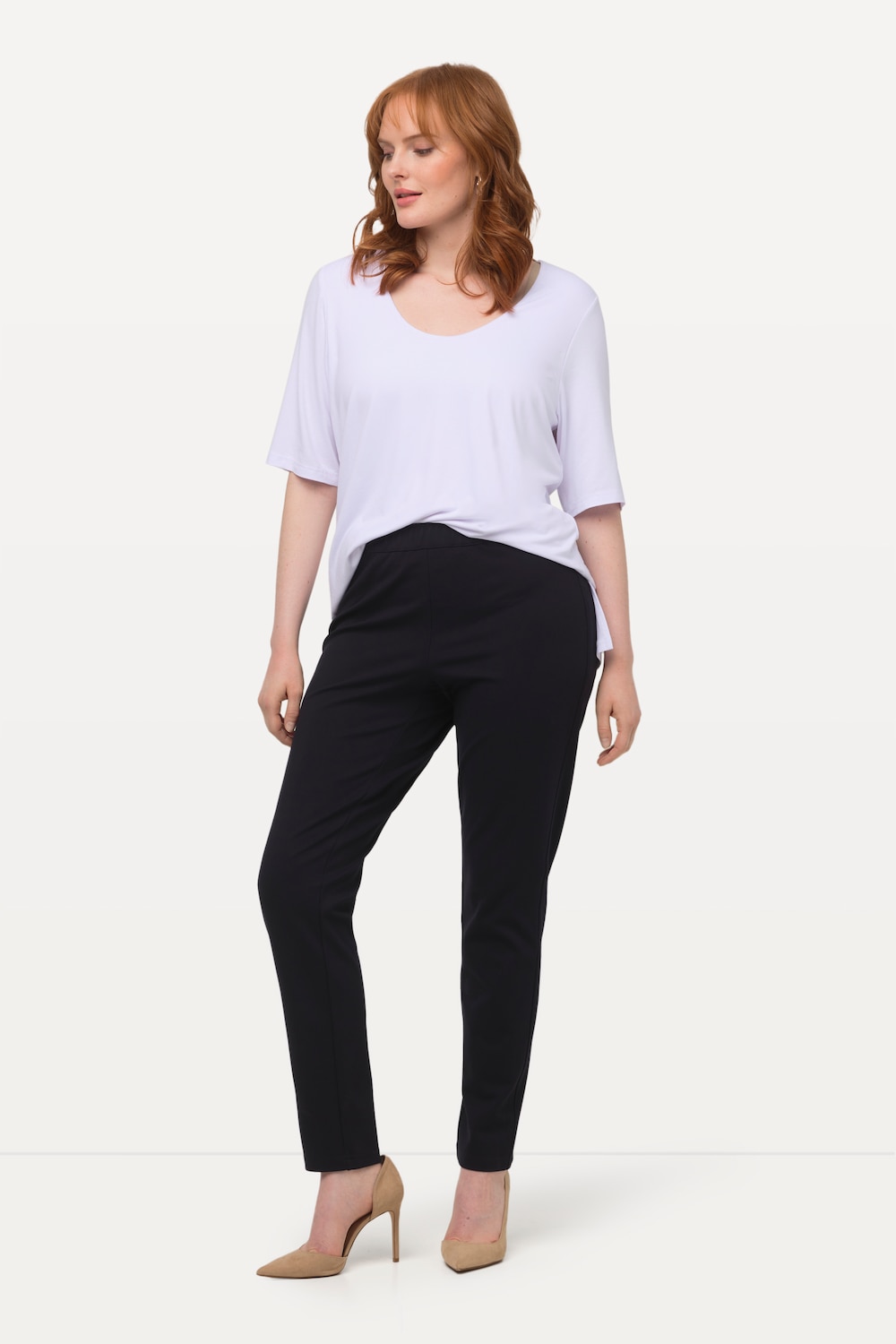 Große Größen Punto-Hose Sienna, Damen, blau, Größe: 58, Viskose/Synthetische Fasern, Ulla Popken von Selection