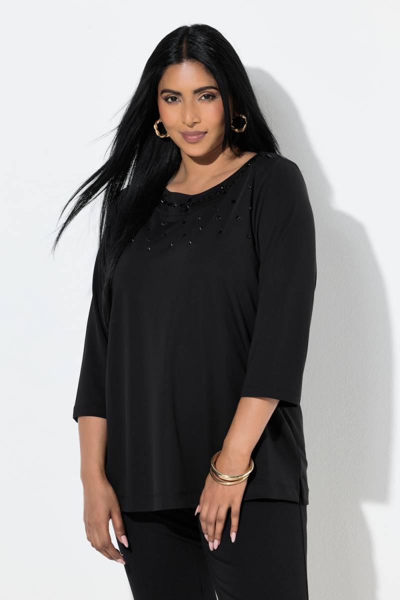 Große Größen Shirt, Damen, schwarz, Größe: 58/60, Synthetische Fasern, Ulla Popken von Selection