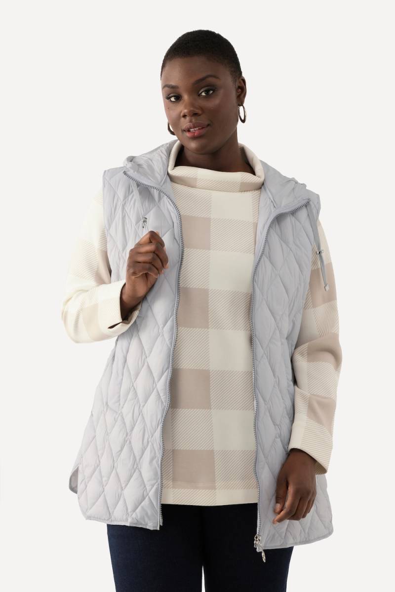 Große Größen Steppweste, Damen, grau, Größe: 50/52, Synthetische Fasern, Ulla Popken von Selection