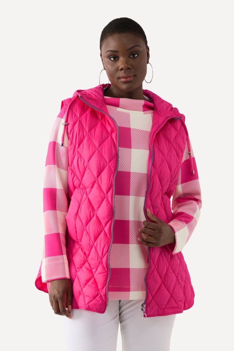 Große Größen Steppweste, Damen, rosa, Größe: 58/60, Synthetische Fasern, Ulla Popken von Selection