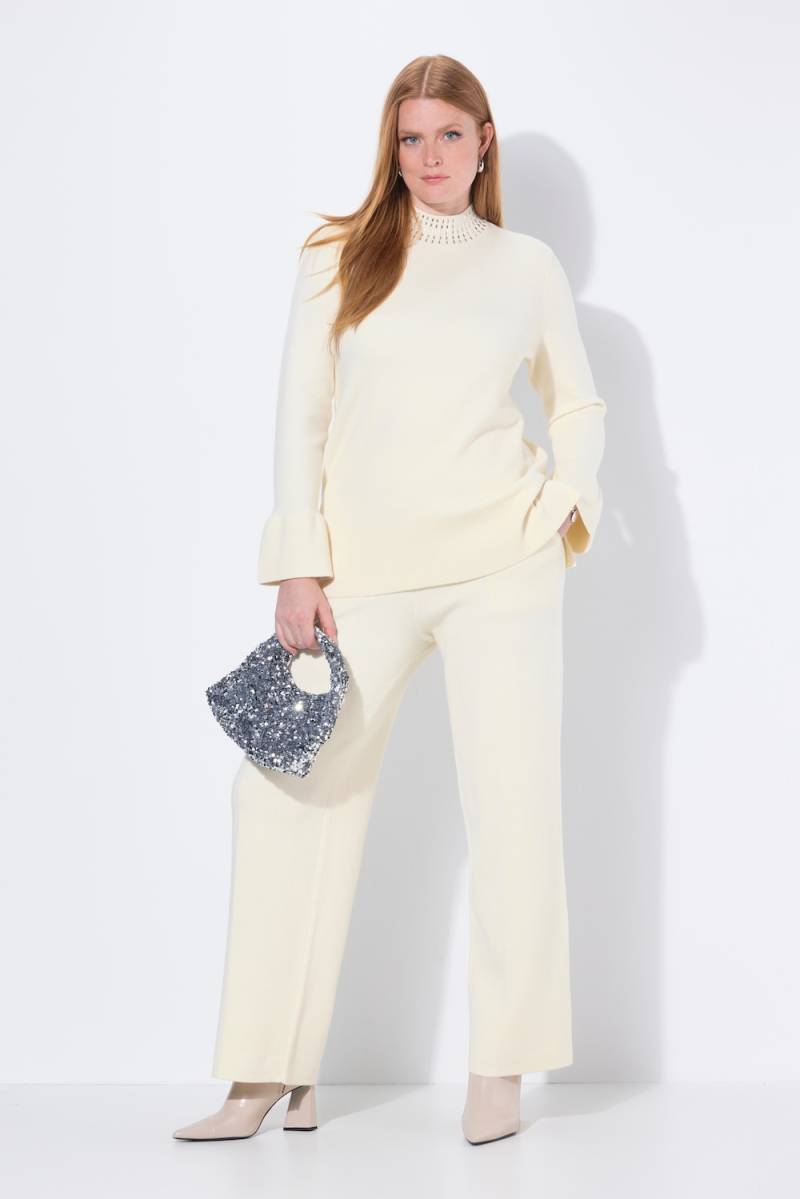 Große Größen Strickhose, Damen, gelb, Größe: 54/56, Viskose/Polyester/Synthetische Fasern, Ulla Popken von Selection