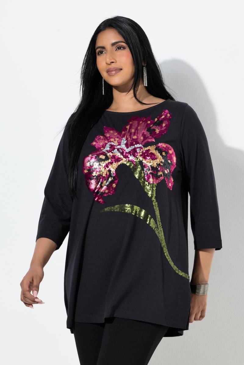 Große Größen Sweatshirt, Damen, schwarz, Größe: 46/48, Baumwolle/Synthetische Fasern, Ulla Popken von Selection