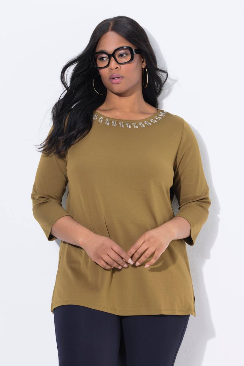 Große Größen T-Shirt, Damen, braun, Größe: 54/56, Baumwolle, Ulla Popken von Selection