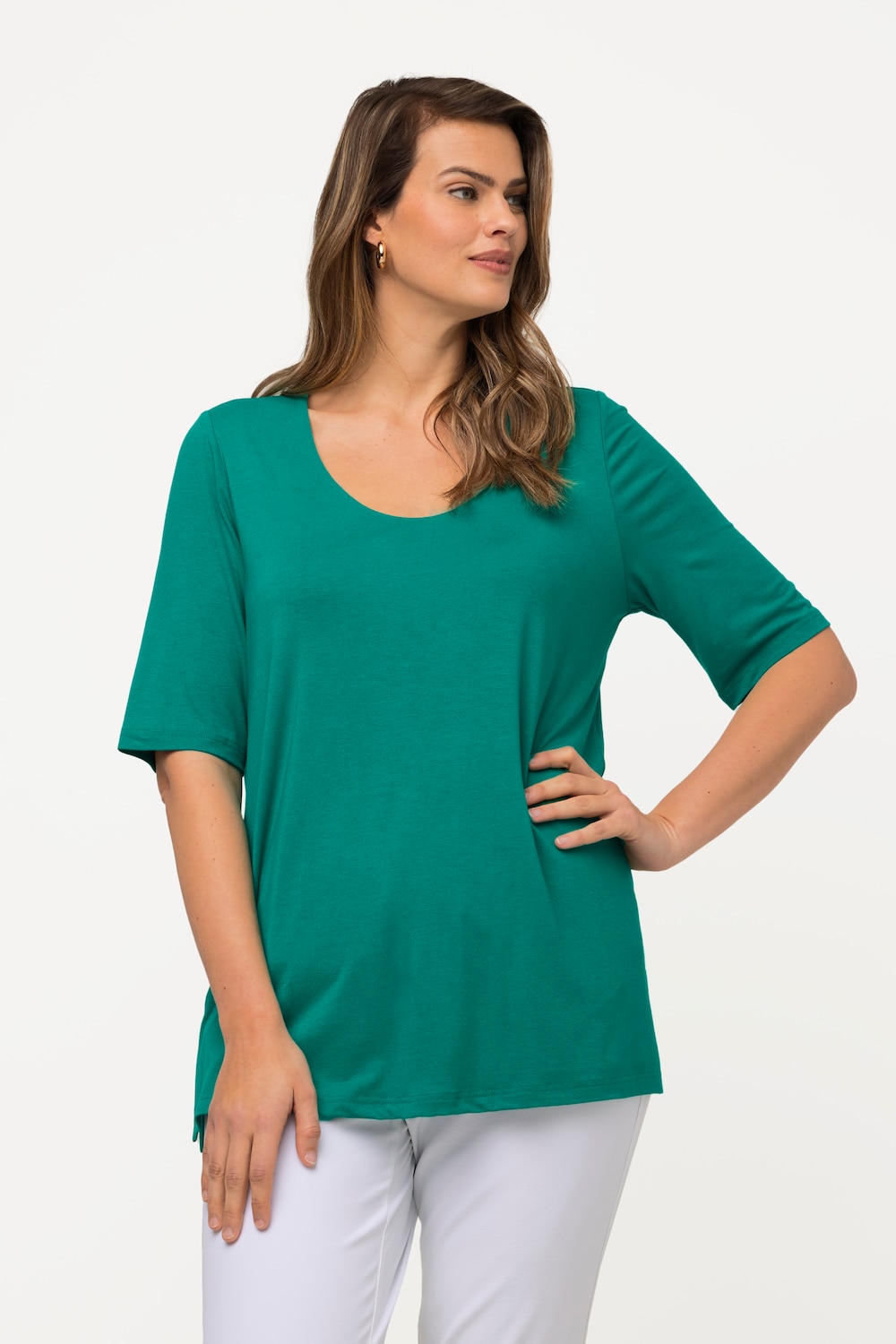 Große Größen T-Shirt, Damen, grün, Größe: 42/44, Viskose, Ulla Popken von Selection
