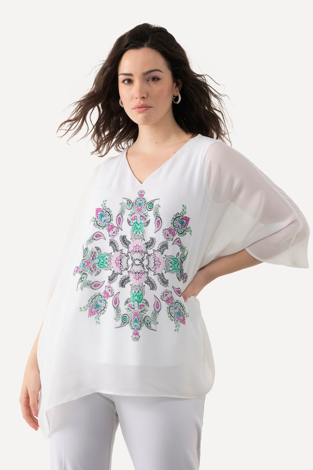 Große Größen Tunika, Damen, grün, Größe: 58/60, Viskose, Ulla Popken von Selection