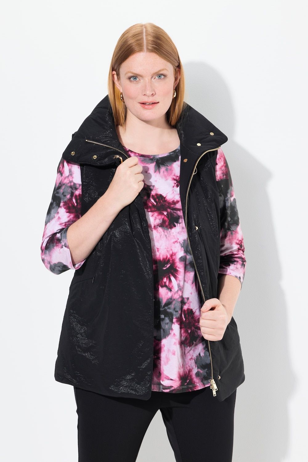 Große Größen Weste, Damen, schwarz, Größe: 58/60, Synthetische Fasern, Ulla Popken Große Größen Weste, Damen, schwarz, Größe: 58/60, Synthetische Fasern, Ulla Popken von Selection