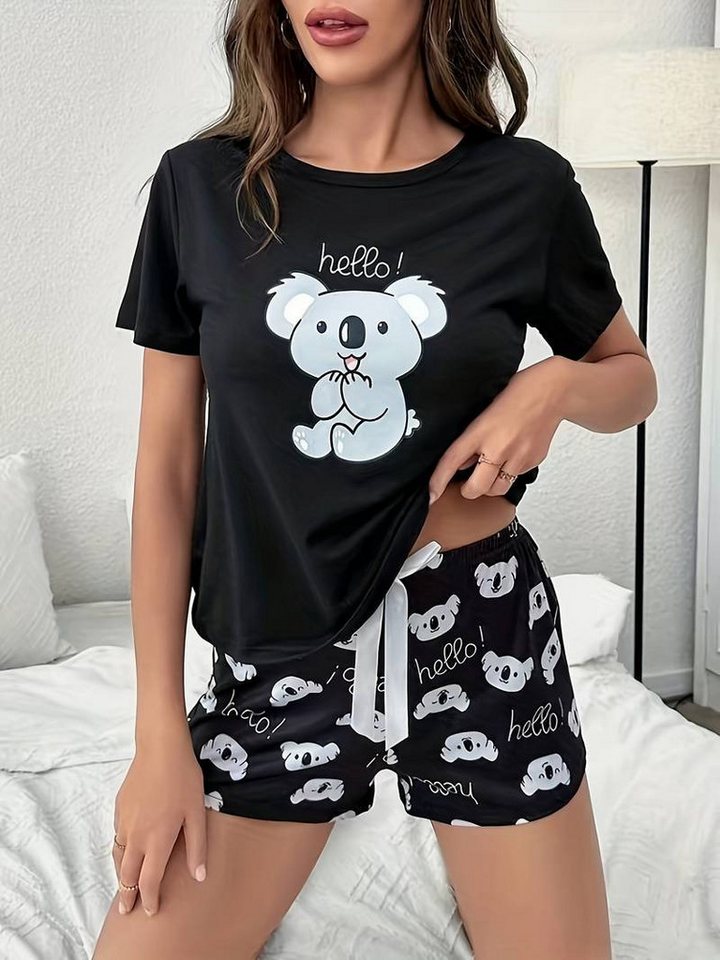 Selef Creation Shorty Damen-Pyjama-Set mit Koala-Print Kurz-Pyjama Selef Creation Shorty Damen-Pyjama-Set mit Koala-Print Kurz-Pyjama von Selef Creation