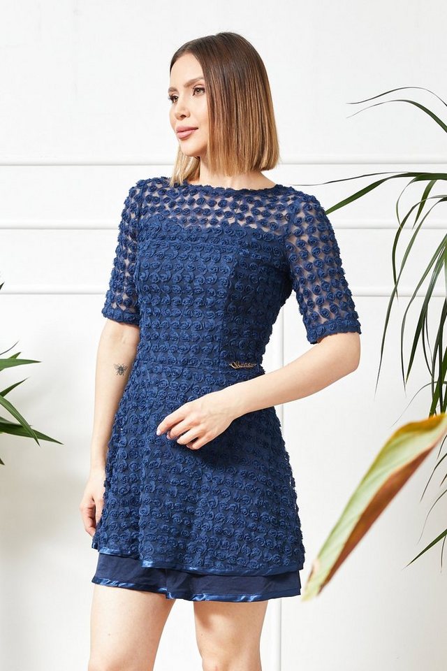 Selef Creation Strickkleid Spitzenkleid Minikleid von Selef Creation