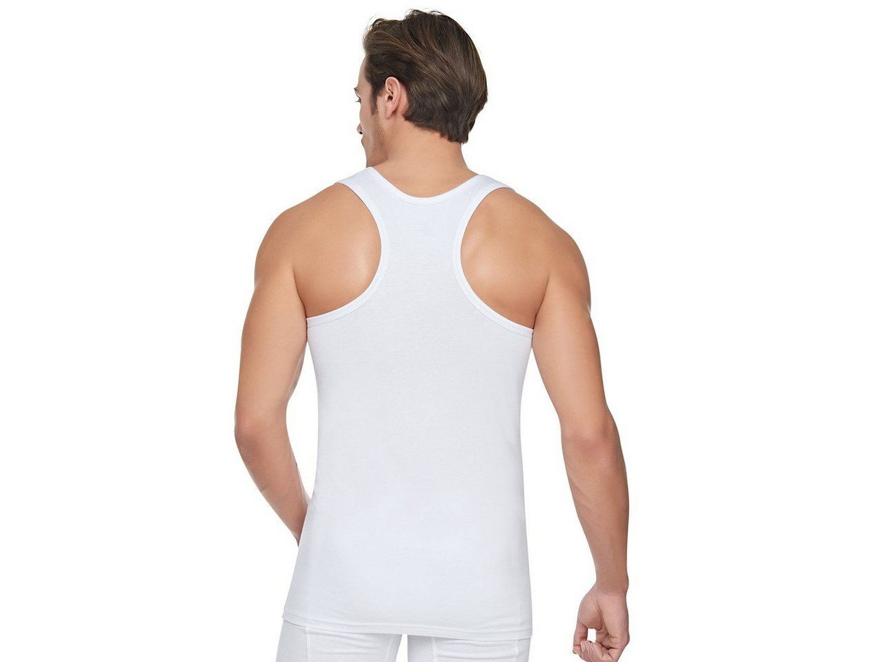 Selef Creation Unterhemd 4er Pack Rambo Herren Unterhemd Feinripp Tank-Top 100% Baumwolle schnelltrocknendes, geruchshemmende Eigenschaften von Selef Creation