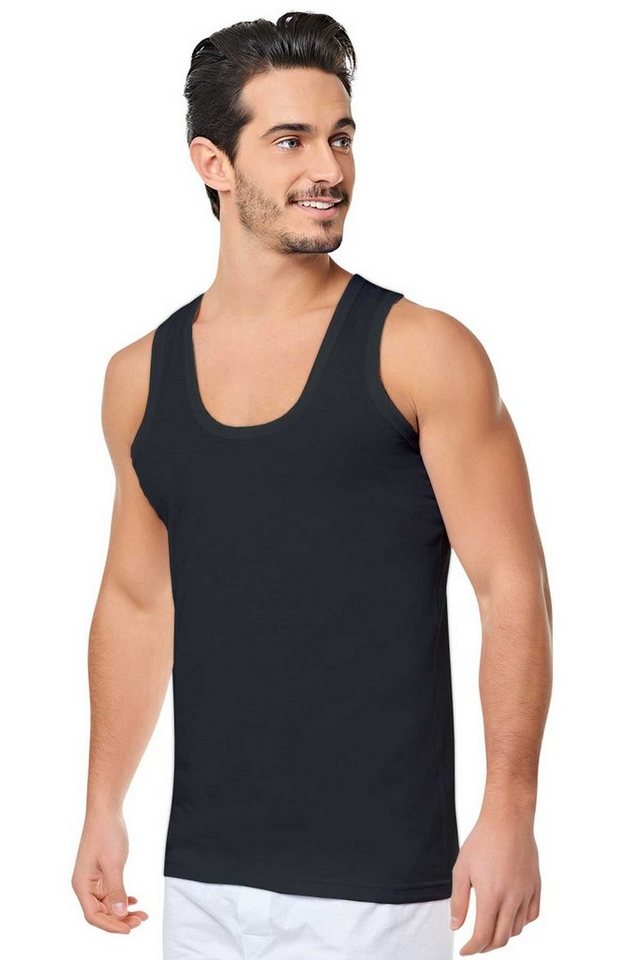 Selef Creation Unterhemd 6er Pack PREMIUM Herren Unterhemd Feinripp Tank-Top 100% Baumwolle von Selef Creation