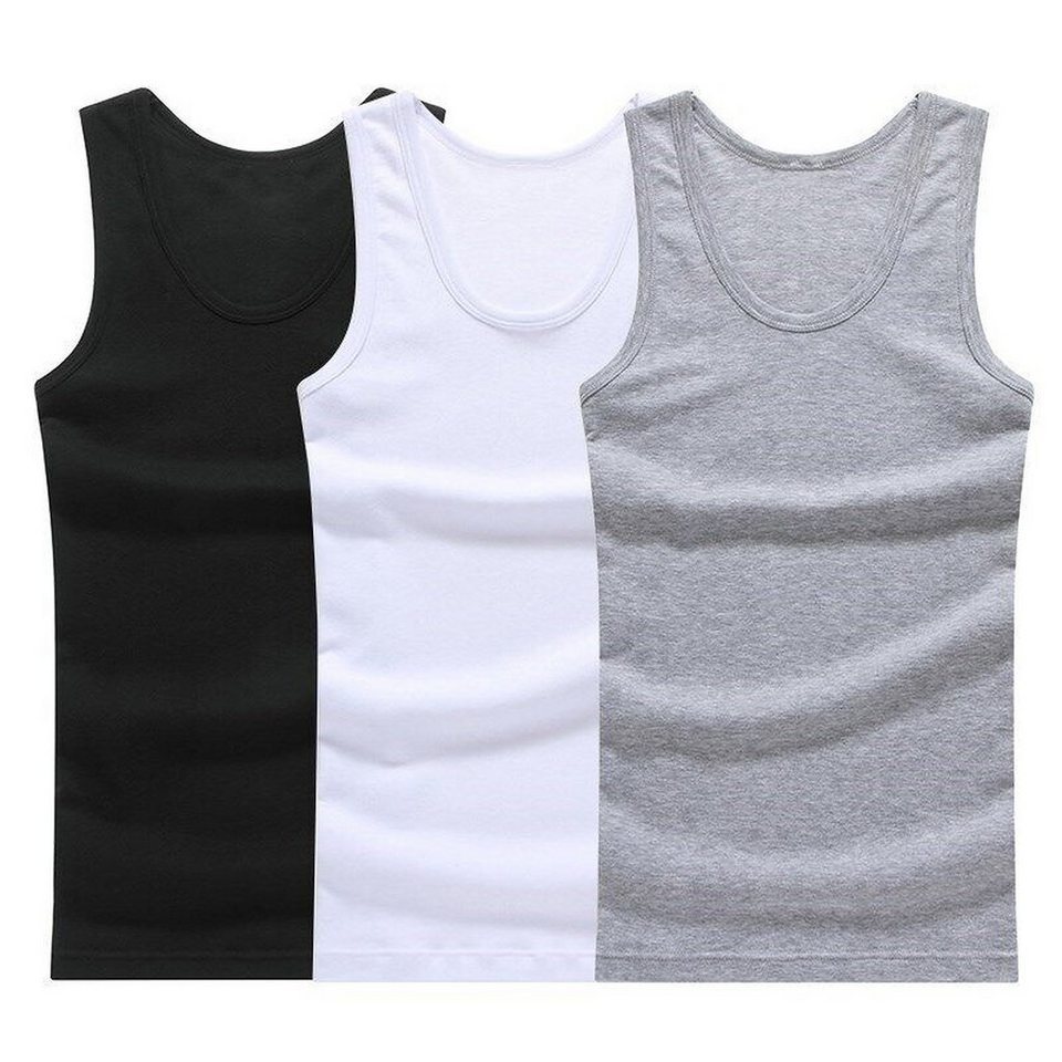 Selef Creation Unterhemd 6er Pack PREMIUM Herren Unterhemd Feinripp Tank-Top 100% Baumwolle von Selef Creation