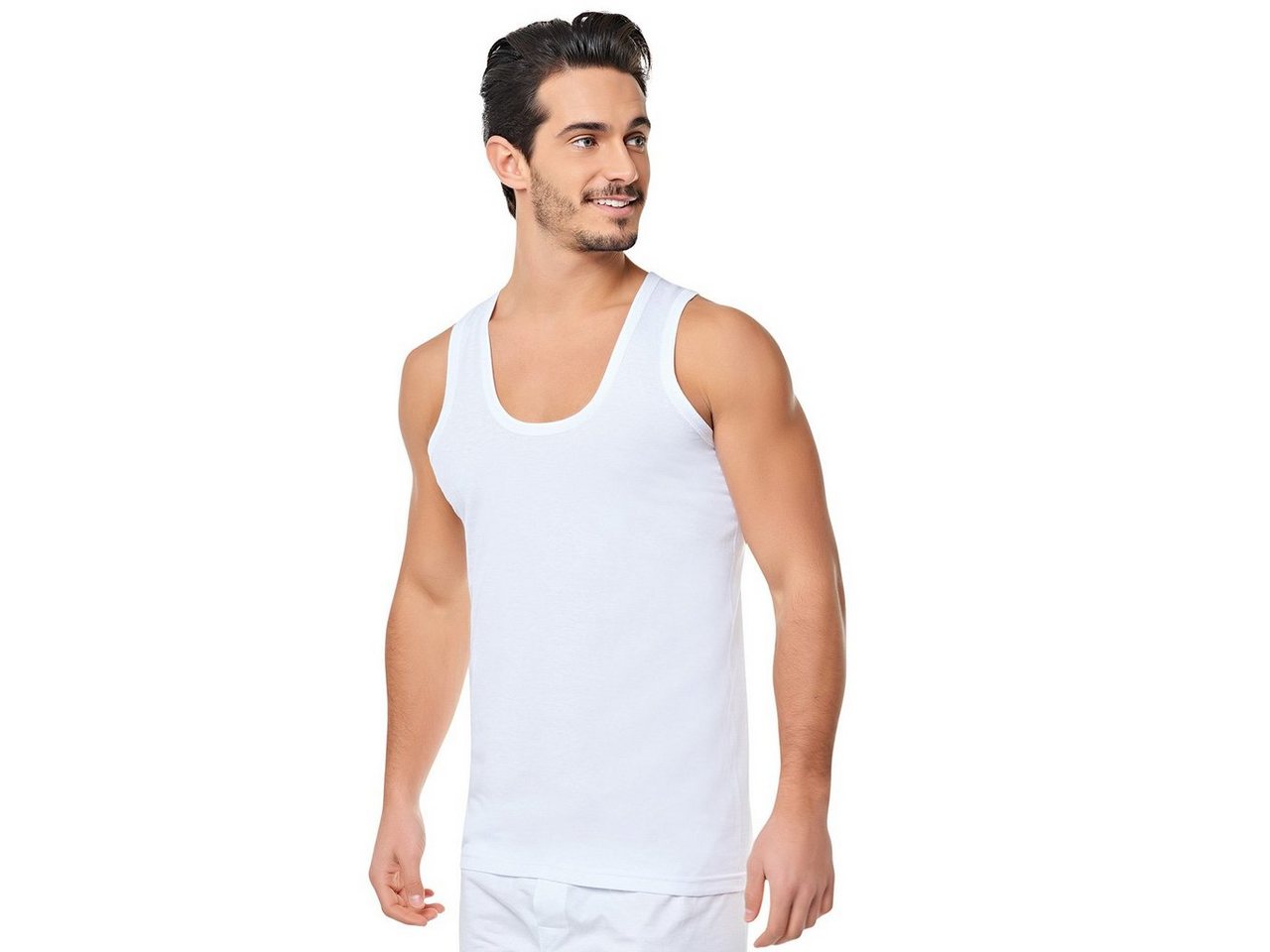 Selef Creation Unterhemd 6er Pack PREMIUM Herren Unterhemd Feinripp Tank-Top 100% Baumwolle von Selef Creation