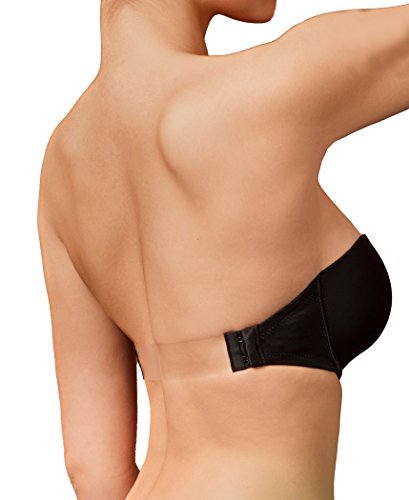 Selene - Magdalena-C BH mit Bügeln und trägerloser Polsterung und transparentem Rücken aus weicher Mikrofaser., Erde, 90 von Selene