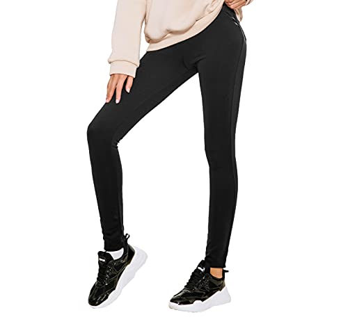 Selente #Fashionista Damen Leggings/Stretch Hose in trendigem Design, Schwarz Klassisch, Größe L von Selente