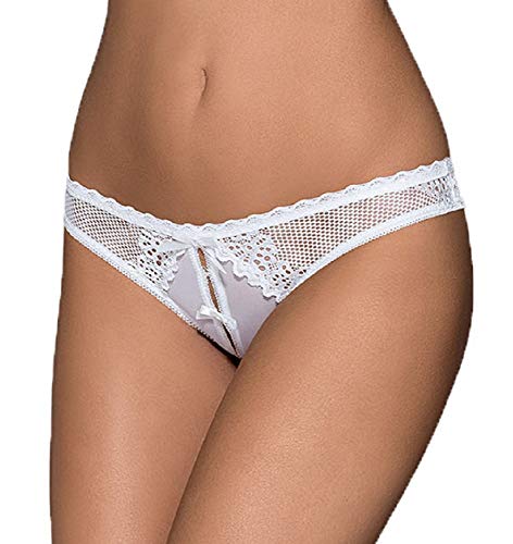 Selente Love & Fun attraktiver und bequemer Damen Tanga, als Ouvert, (S/M, weiß-Ouvert) von Selente