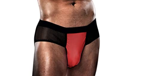 Selente Love & Fun verführerischer Herren String-Tanga, Made in EU, Gr.L/XL, Tanga-rot-schwarz von Selente