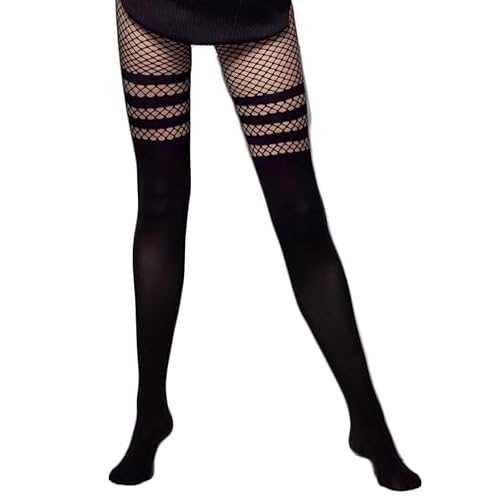 Selente Lovely Legs raffinierte Damen Strumpfhose in Strapsstrumpf-Optik, 40 DEN, made in EU, schwarz-netz-40den, Gr. L Selente Lovely Legs raffinierte Damen Strumpfhose in Strapsstrumpf-Optik, 40 DEN, made in EU, schwarz-netz-40den, Gr. L von Selente