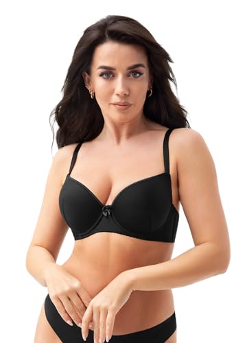 Selente My Secret BH4 Damen gepolsterter Bügel-BH (Made in EU) mit idealer Passform, Schwarz, Gr. 95C von Selente