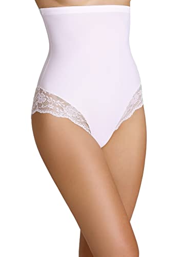 Selente MySecret Vetina Damen Shapewear Taillenslip Bauchweg Made in EU, Spitze weiß, Gr. L von Selente