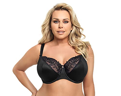 Selente My Secret K378 Damen Spitzen-BH große Größen Made in EU mit exklusivem Wäschenetz, Schwarz, Gr. 85E von Selente