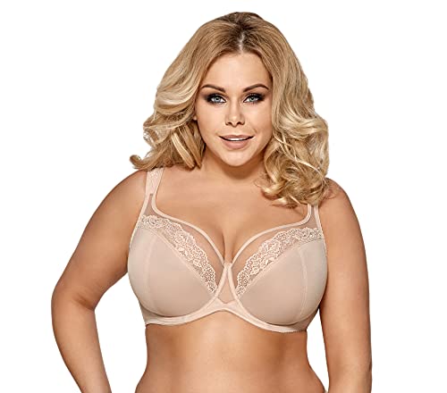 Selente My Secret K441 Damen Soft-BH große Größen Made in EU mit exklusivem Wäschenetz, Beige Spitze, Gr. 85H von Selente