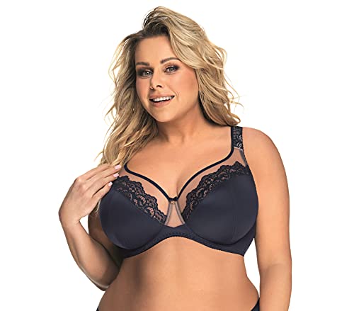 Selente My Secret K441 Damen Soft-BH große Größen Made in EU mit exklusivem Wäschenetz, Blau, Gr. 85E von Selente